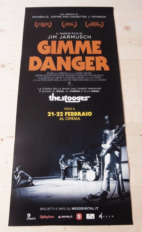 GIMME DANGER THE STOOGES Original Music Movie Poster 12x27" IGGY POP JARMUSCH