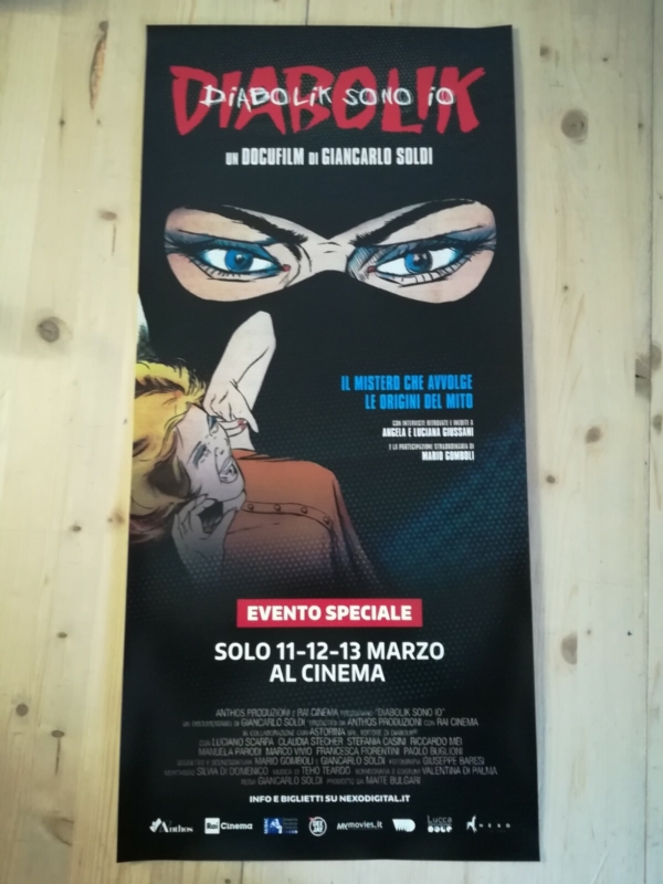 I AM DIABOLIK Original Movie Poster 12x27" Italian ZARCONE BAVA MANARA COMICS