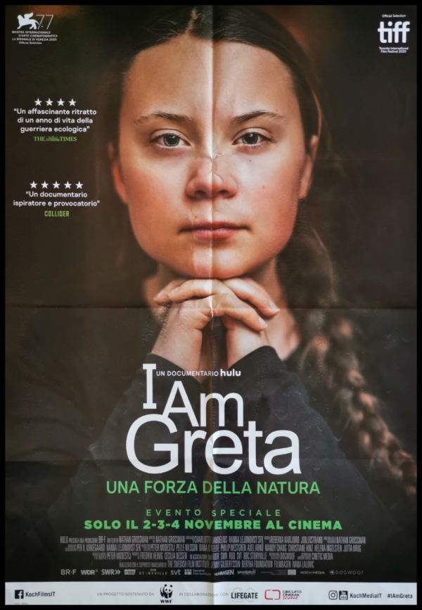 I AM GRETA A FORCE OF NATURE Original Movie Poster 39x55" 2Sh Italian THUNBERG