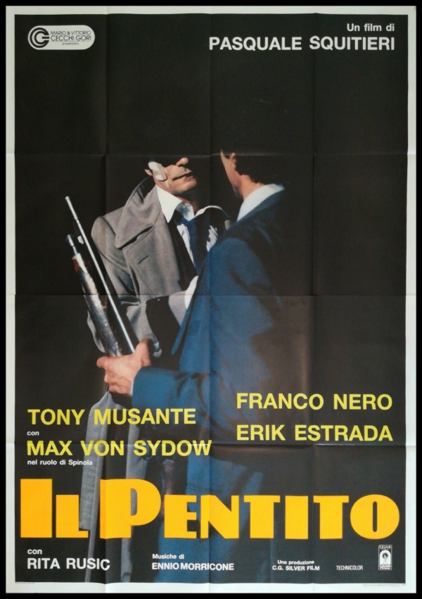IL PENTITO Manifesto Film 4F Poster Originale Cinema FRANCO NERO MUSANTE RUSIC