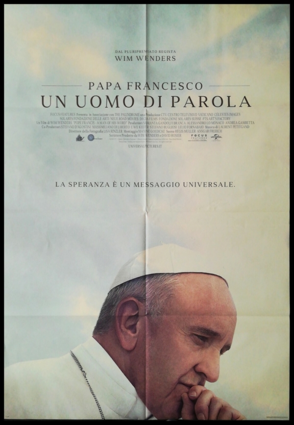 PAPA FRANCESCO Manifesto Film 2F Poster Originale Cinema WIM WENDERS POPE