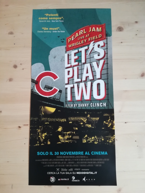 PEARL JAM LET'S PLAY TWO Locandina Cinema 33x70 Poster Film Originale WRIGLEY