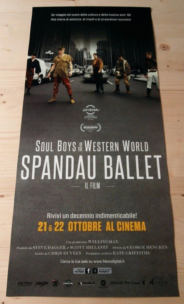 SPANDAU BALLET Locandina Cinema 33x70 Poster Evento Originale