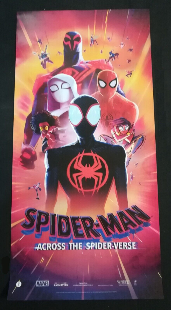 SPIDER-MAN ACROSS THE SPIDER-VERSE Original Movie Poster 12x27" Italian MARVEL