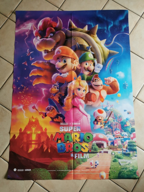 SUPER MARIO BROS Original Movie Poster 39x55" 2Sh Italian NINTENDO - immagine 3