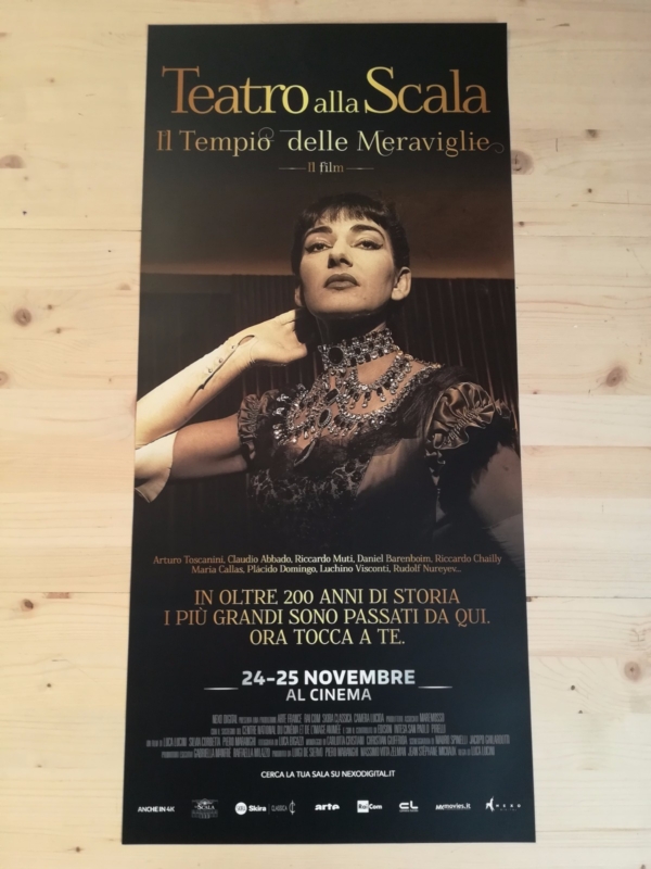 TEATRO ALLA SCALA CALLAS Locandina Cinema 33x70 Poster Originale Opera Film