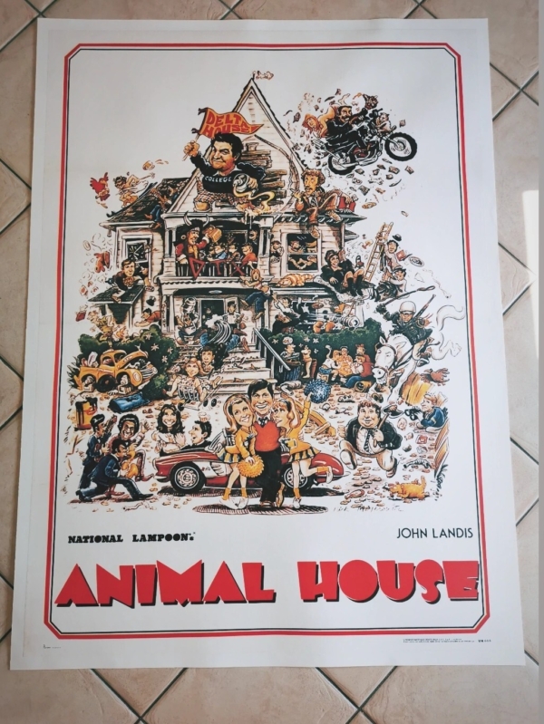 ANIMAL HOUSE Original Movie Poster 39x55 Italian LINEN BACKED LANDIS BELUSHI - immagine 3
