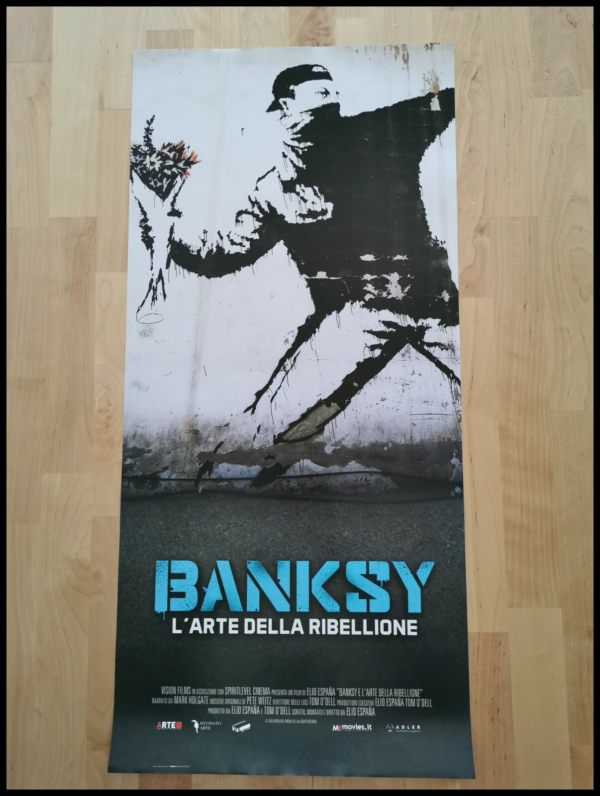 BANKSY THE ART OF REBELLION Original Movie Poster Art Exhibition 12x27" Italian