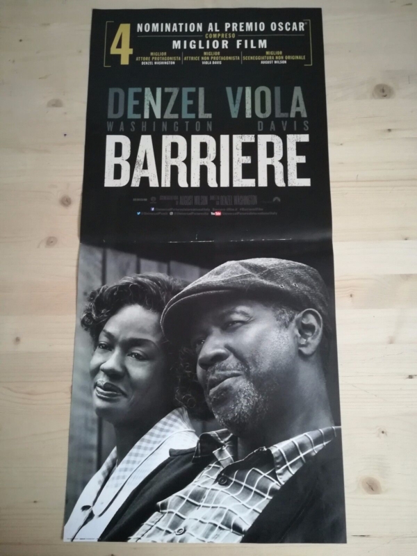 BARRIERE FENCES Locandina Film 33x70 Poster Originale Cinema DENZEL WASHINGTON