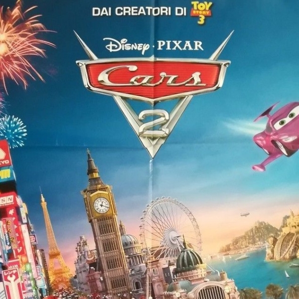 CARS 2 Original Movie Poster 39x55" 2Sh Italian DISNEY PIXAR - immagine 3