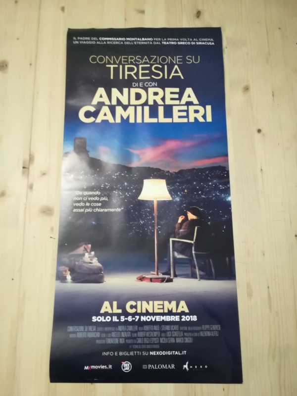 CONVERSAZIONE SU TIRESIA Locandina Cinema 33x70 Poster Film Originale CAMILLERI