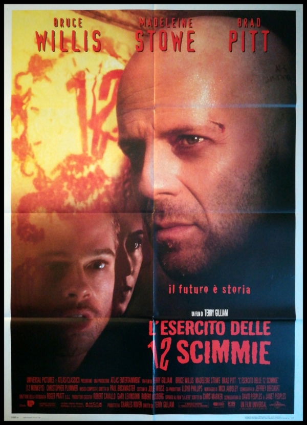 ESERCITO 12 SCIMMIE Manifesto 2F Poster Originale Cinema BRAD PITT WILLIS STOWE