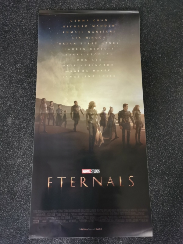 ETERNALS Original Movie Poster 12x27" Italian MARVEL JOLIE MADDEN HAYEK ZHAO