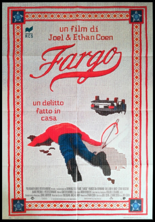 FARGO 1996 Original Movie Poster 39x55" 2Sh Italian COEN THORNTON FREEMAN HANKS