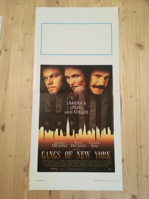 GANGS OF NEW YORK Locandina Film 33x70 Poster Originale DI CAPRIO SCORSESE