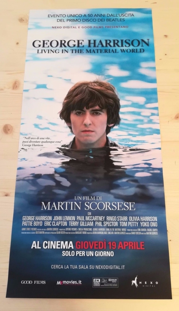 GEORGE HARRISON M.Scorsese Locandina Cinema 33x70 Poster Film Originale