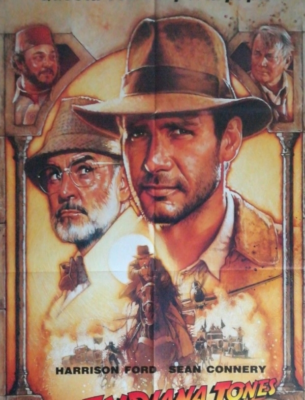 INDIANA JONES AND THE LAST CRUSADE Original Movie Poster 39x55" 2Sh Italian FORD - immagine 3