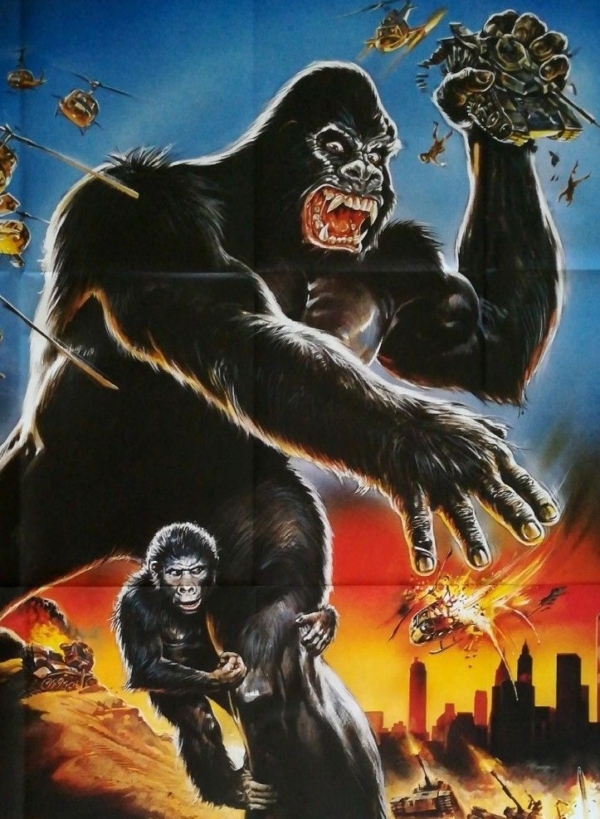 KING KONG LIVES 1986 Original Movie Poster 55x78 4Sh Italian GUILLERMIN HAMILTON - immagine 3