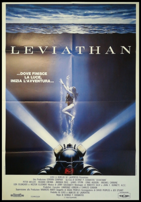 LEVIATHAN 1989 Manifesto Film 2F Poster Originale Cinema PAN COSMATOS By CASARO
