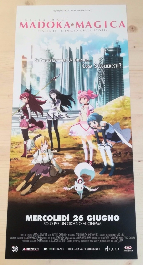 MADOKA MAGICA pt1 Locandina Originale 33x70 Poster Film Japan Anime PUELLA