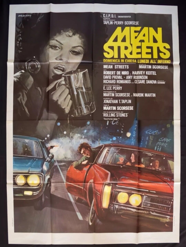 MEAN STREETS Original Movie Poster 55x78" Italian DE NIRO MARTIN SCORSESE