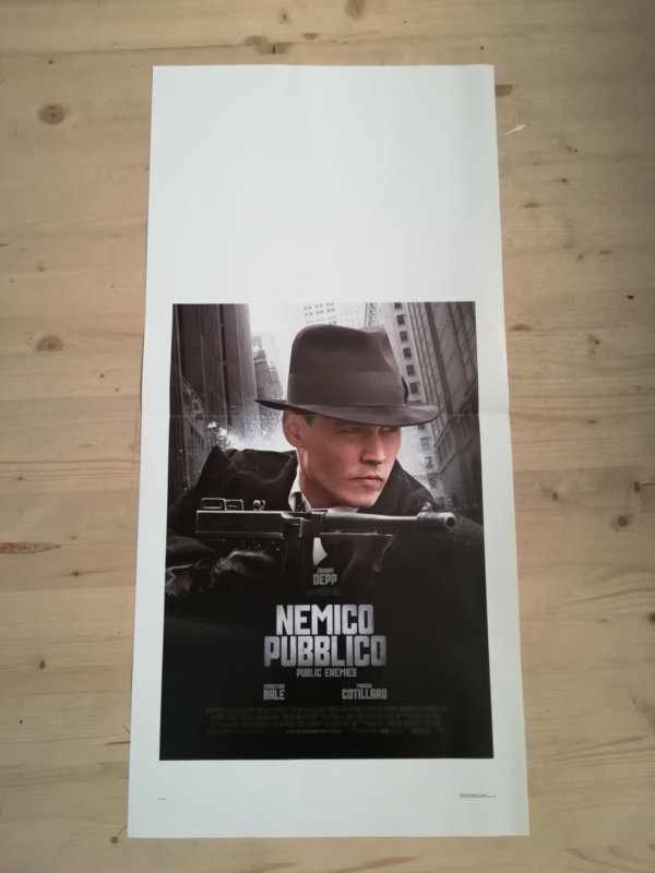 NEMICO PUBBLICO Locandina Film 33x70 Poster Originale Cinema DEPP BALE COTILLARD