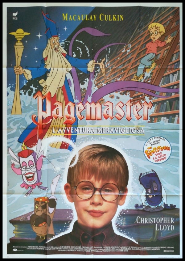PAGEMASTER Manifesto 4F Poster Originale Cinema LLOYD MACAULAY CULKIN KIRSCHNER