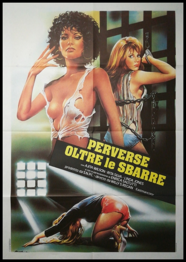 PERVERSE OLTRE LE SBARRE Manifesto Film 2F Poster Originale Cinema AJITA WILSON