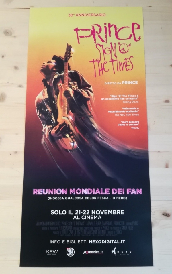 PRINCE SIGN O THE TIME Original Music Concert Movie Poster 12x27"