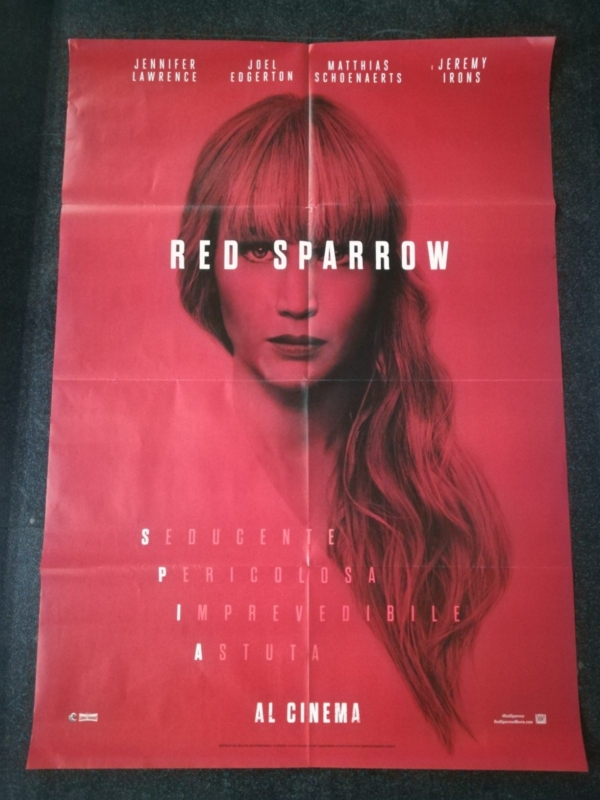 RED SPARROW Original Movie Poster 39x55" 2Sh Italian JENNIFER LAWRENCE