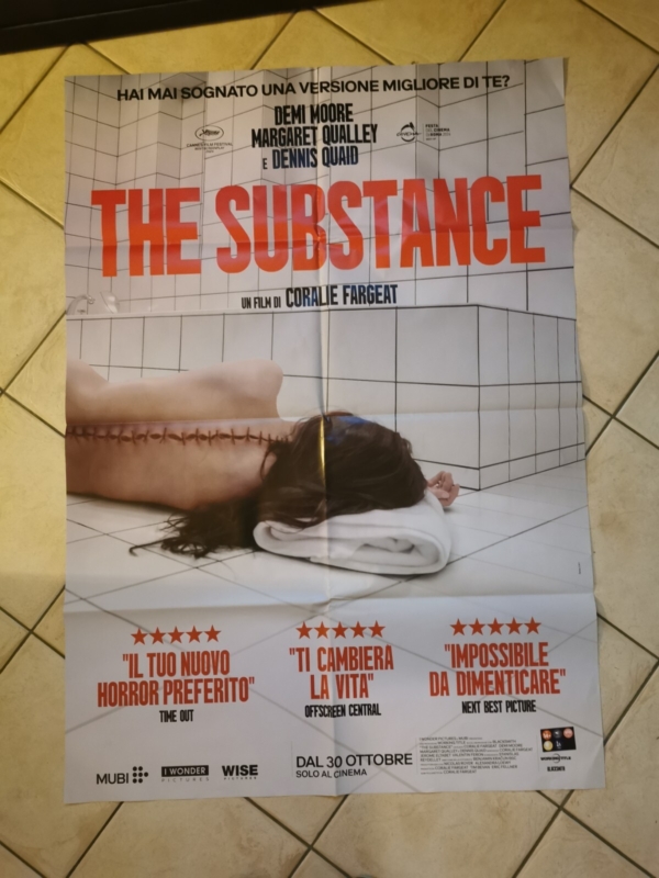 SUBSTANCE Original Movie Poster 39x55" 2Sh Italian MOORE FARGEAT HORROR