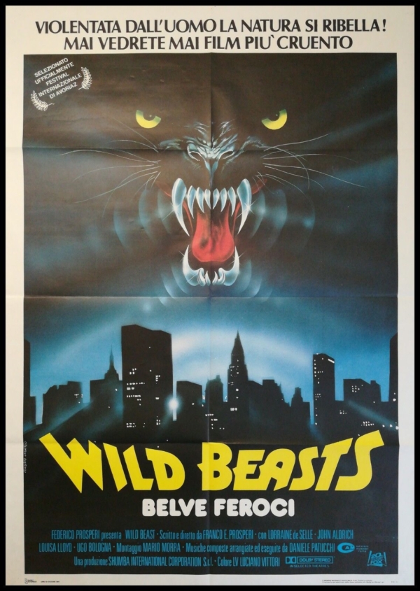 WILD BEASTS BELVE FEROCI Manifesto 2F Poster Originale Cinema PROSPERI CASARO
