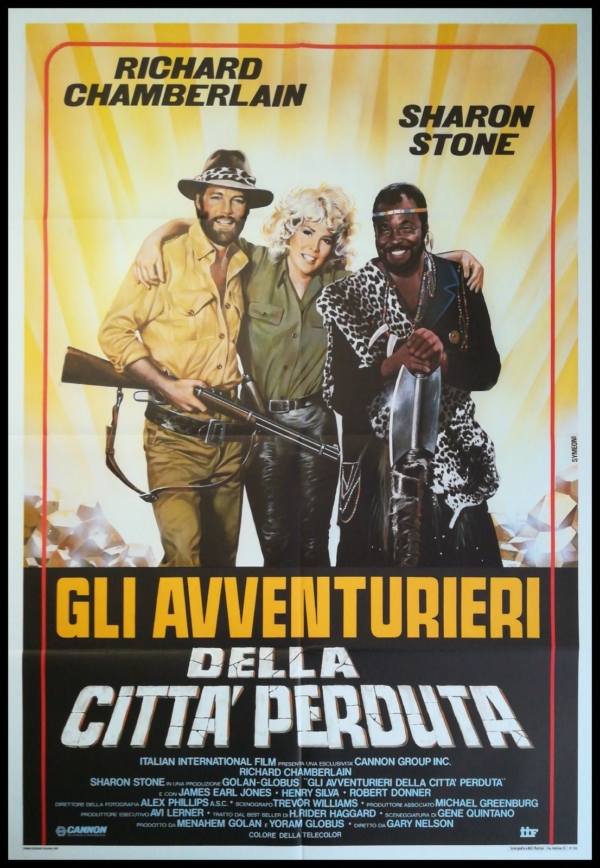 AVVENTURIERI CITTA' PERDUTA Manifesto 2F Poster Originale Cinema SHARON STONE