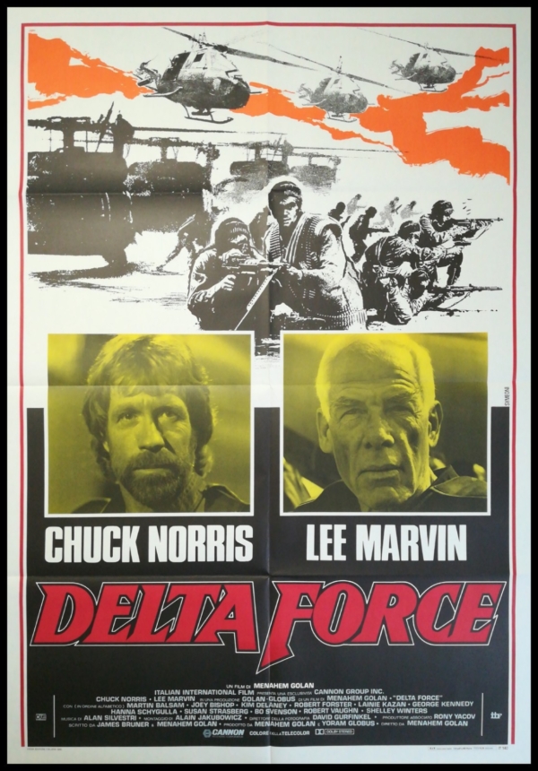 DELTA FORCE Manifesto Film 2F Poster Originale Cinema LEE MARVIN CHUCK NORRIS