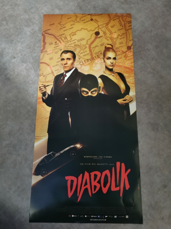 DIABOLIK Original Movie Poster 12x27" Italian MARINELLI LEONE MASTANDREA