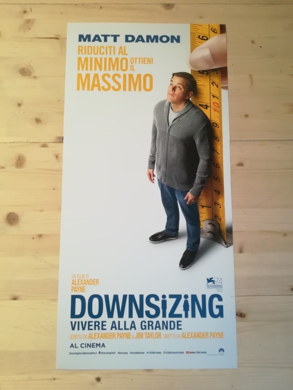 DOWNSIZING (2018) Locandina Film 33x70 Poster Originale Cinema
