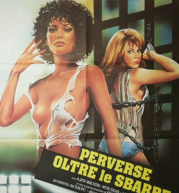 HELL PENITENTIARY 1984 Original Movie Poster 39x55" 2Sh Italian WILSON SILVA SEX - immagine 3