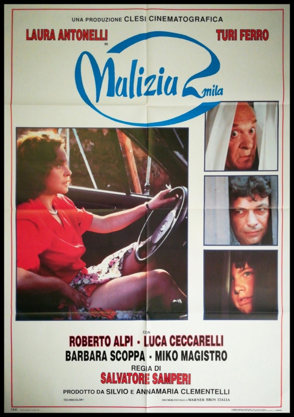 MALIZIA 2000 Manifesto Film 2F Poster Originale Cinema LAURA ANTONELLI EROTICO