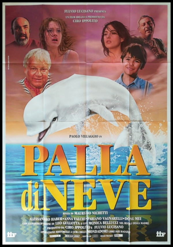PALLA DI NEVE Manifesto Film 4F Poster Originale Cinema PAOLO VILLAGGIO