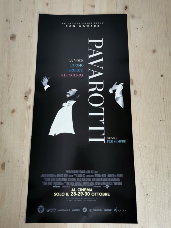 PAVAROTTI Original Music Concert Poster 12x27" RON HOWARD BONO LYRICS LUCIANO