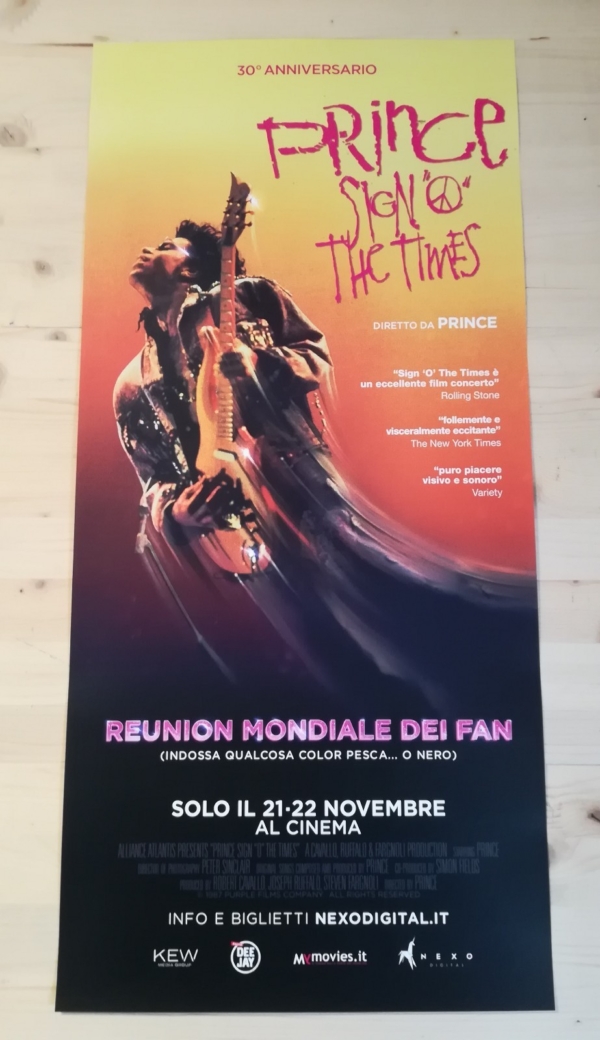 PRINCE SIGN O THE TIME Original Concert Music Movie Poster 12x27"