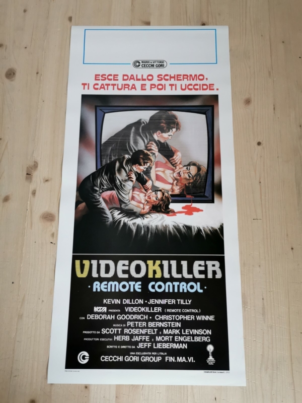 REMOTE CONTROL 1988 Original Movie Poster 12x27" Italian LIEBERMAN HORROR