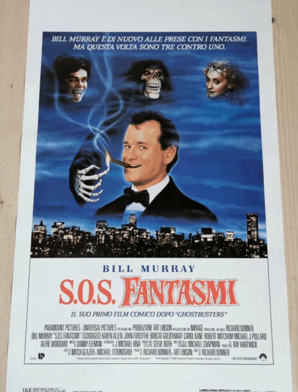 SCROOGED Original Movie Poster 12x27" Italian BILL MURRAY - immagine 3