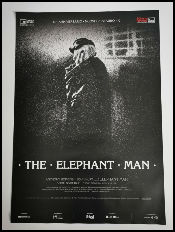 THE ELEPHANT MAN Original Movie Poster 27x40" Italian DAVID LYNCH HOPKINS