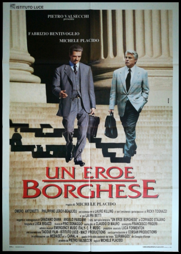 UN EROE BORGHESE Manifesto Film 2F Poster Originale Cinema MICHELE PLACIDO
