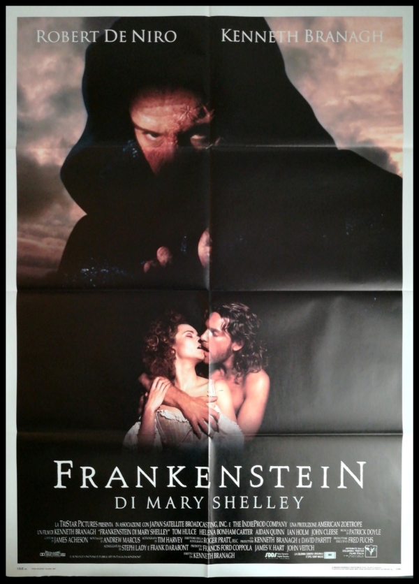 FRANKENSTEIN Original Movie Poster 39x55" 2Sh Italian DE NIRO BRANNAGH SHELLEY