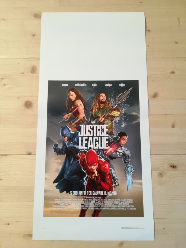 JUSTICE LEAGUE Locandina Film 33x70 Poster Originale Cinema DC MARVEL COMICS