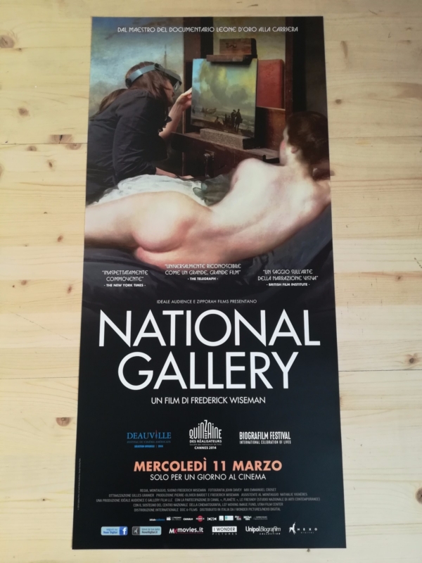 NATIONAL GALLERY Original Movie Poster Art Exhibition 12x27" Italian