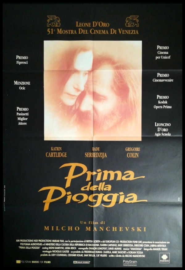 PRIMA DELLA PIOGGIA Manifesto 2F Poster Originale Cinema MANCHEVSKI CARTLIDGE