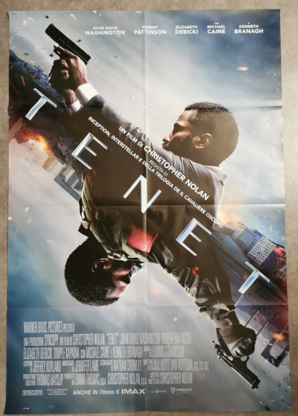 TENET Original Movie Poster 39x55" 2Sh Italian NOLAN PATTINSON WASHINGTON CAINE